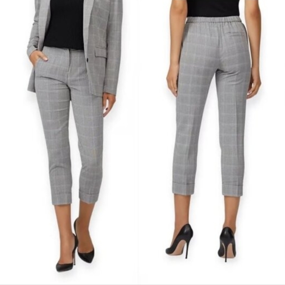 ❤️ BROCHU WALKER WESTPORT PLAID HIGH RISE CROPPED PANTS / TROUSERS, MEDIUM